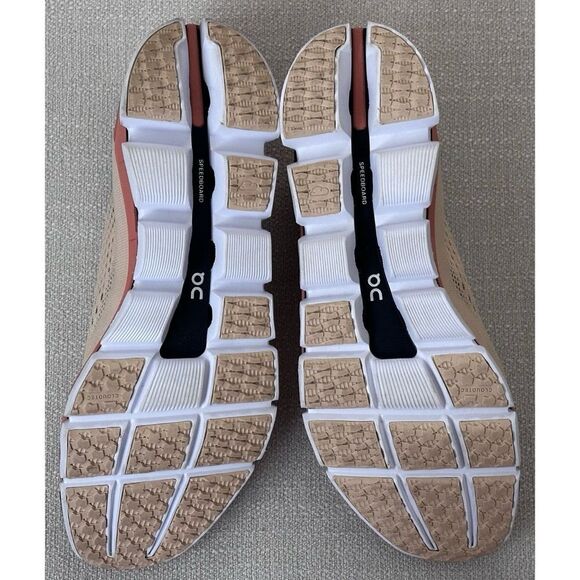 On Running Cloudboom 1 Women’s Sneakers in Savannah/ White, SZ 9.5‎ - Picture 8 of 12